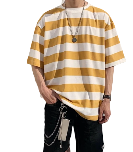 T Shirt Rayé Mode Coréenne | MJ FRANKO