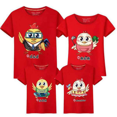 T Shirt Assorti Famille Poulet | MJ FRANKO