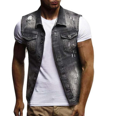 Gilet Sans Manche Jean Homme | MJ FRANKO