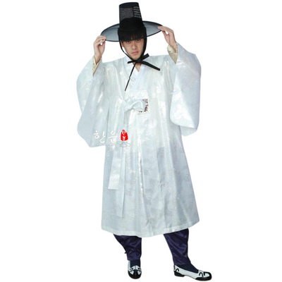 Hanbok Homme Blanc | MJ FRANKO
