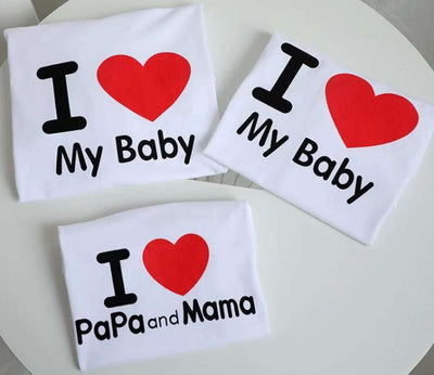 T Shirt Famille Assorti J'Aime Ma Famille | MJ FRANKO
