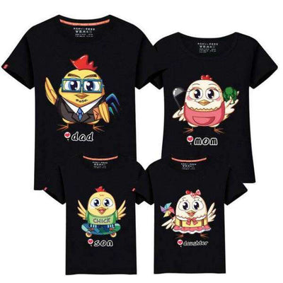 T Shirt Assorti Famille Poulet | MJ FRANKO
