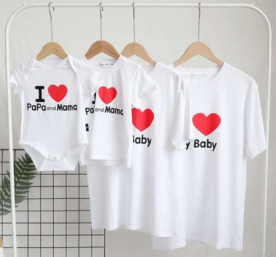 T Shirt Famille Assorti J'Aime Ma Famille | MJ FRANKO