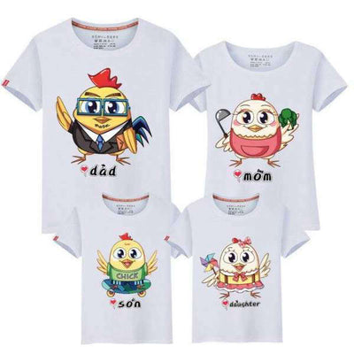 T Shirt Assorti Famille Poulet | MJ FRANKO