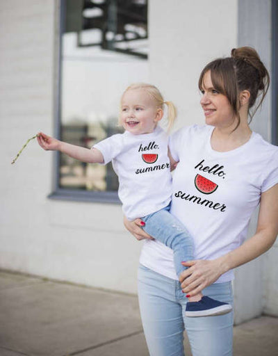 T Shirt Assorti Mère Fille Pastèque | MJ FRANKO