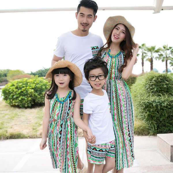 Vêtement Famille Assorti T Shirt Short Robe | MJ FRANKO