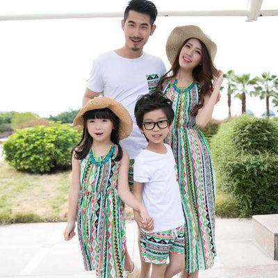 Vêtement Famille Assorti T Shirt Short Robe | MJ FRANKO