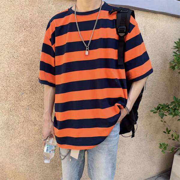 T Shirt Rayé Mode Coréenne | MJ FRANKO