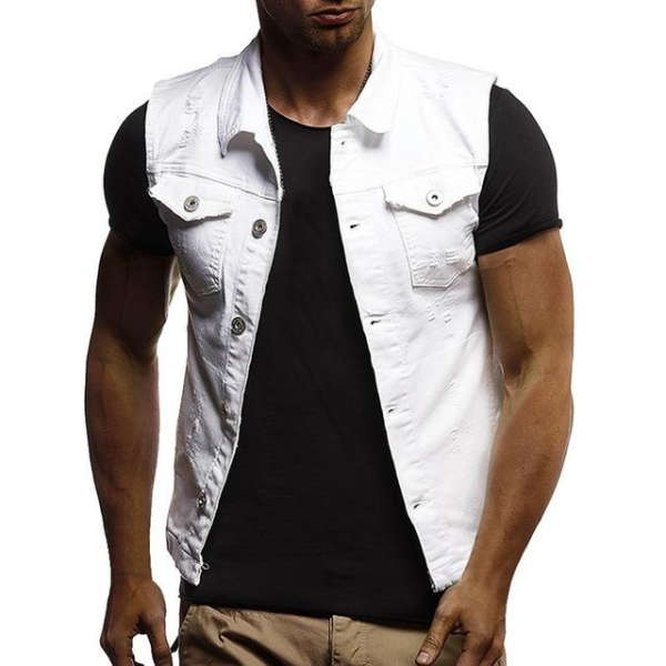Gilet Sans Manche Jean Homme | MJ FRANKO