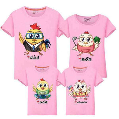 T Shirt Assorti Famille Poulet | MJ FRANKO
