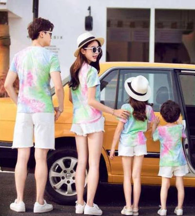 T Shirt Assorti Famille Multicolore | MJ FRANKO
