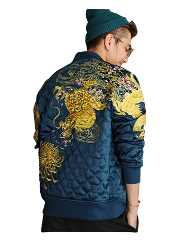 Veste Dragon Brodé Or | MJ FRANKO