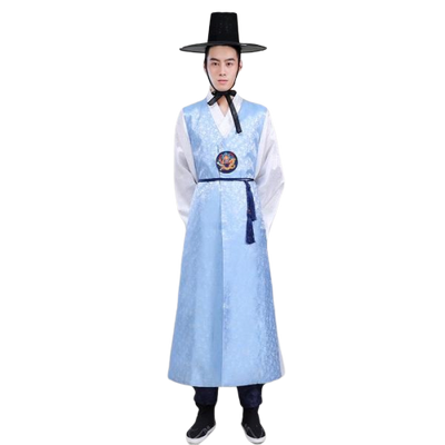Hanbok Homme bleu clair avec Rob | MJ FRANKO