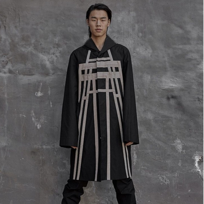 Veste Longue Avec Bandes Homme