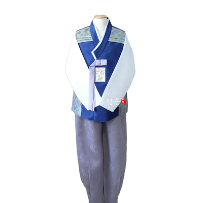 Hanbok Homme Bleu | MJ FRANKO