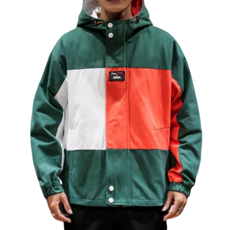 Veste Multicolore à Capuche