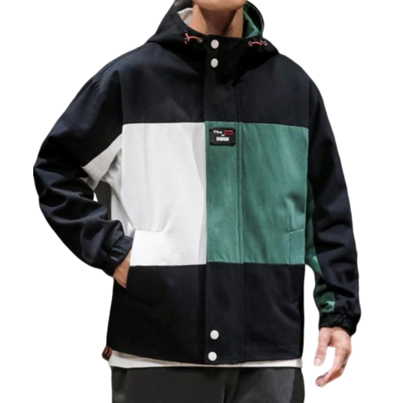 Veste Multicolore à Capuche