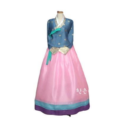 Hanbok Femme Rose et Vert Doré | MJ FRANKO