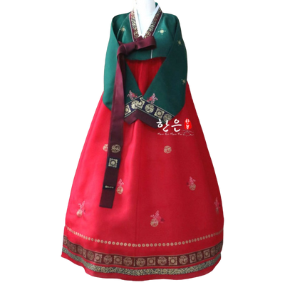 Hanbok Femme Rouge Vert | MJ FRANKO
