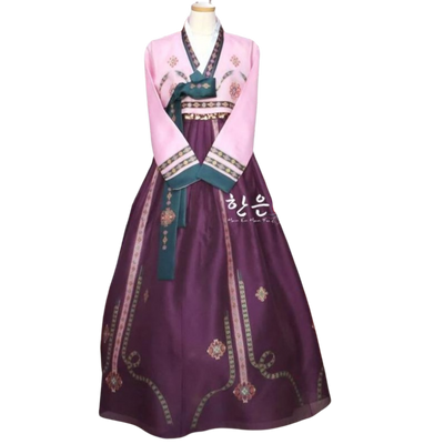 Hanbok Femme Violet et Rose | MJ FRANKO