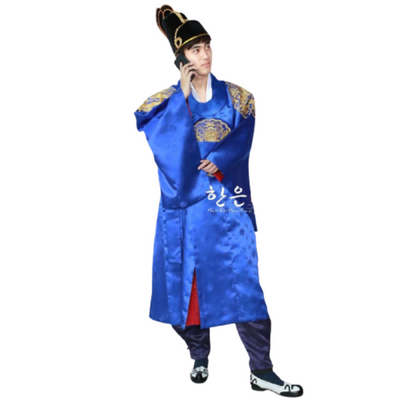 Hanbok Homme Bleu King | MJ FRANKO