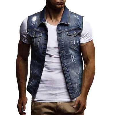 Gilet Sans Manche Jean Homme | MJ FRANKO