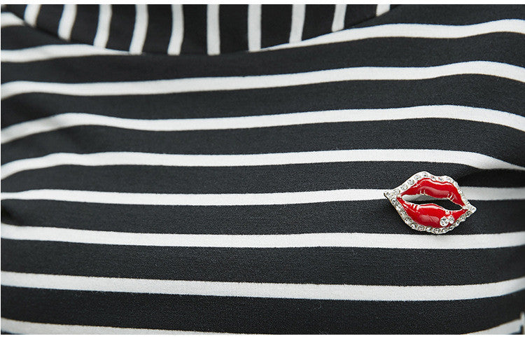 T Shirt Rayé Noir et Blanc Femme | MJ FRANKO