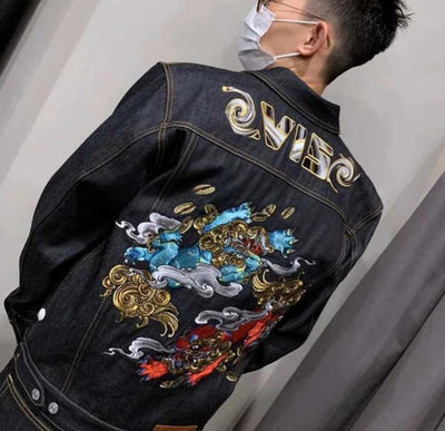 Veste en Jean Avec Broderie Homme | MJ FRANKO