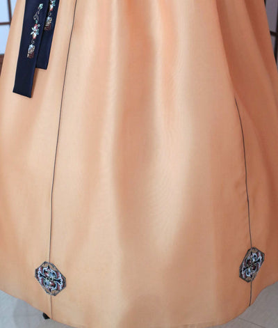 Hanbok Femme Blanc Orange | MJ FRANKO