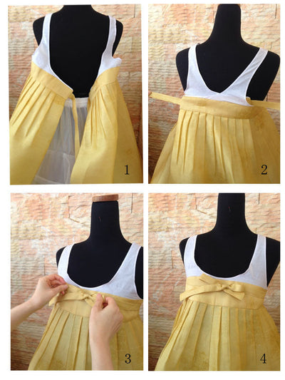 Hanbok Femme Blanc Orange | MJ FRANKO
