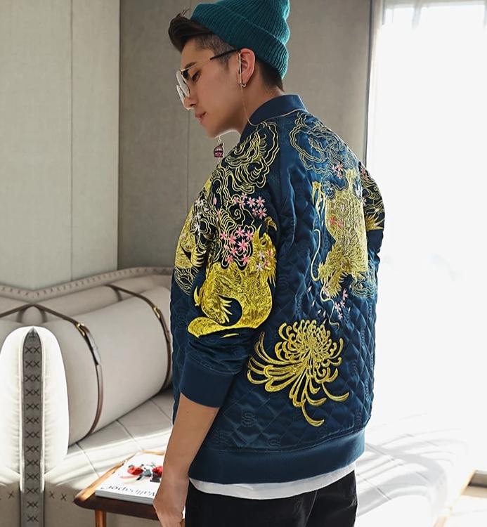 Veste Dragon Brodé Or | MJ FRANKO