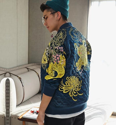 Veste Dragon Brodé Or | MJ FRANKO