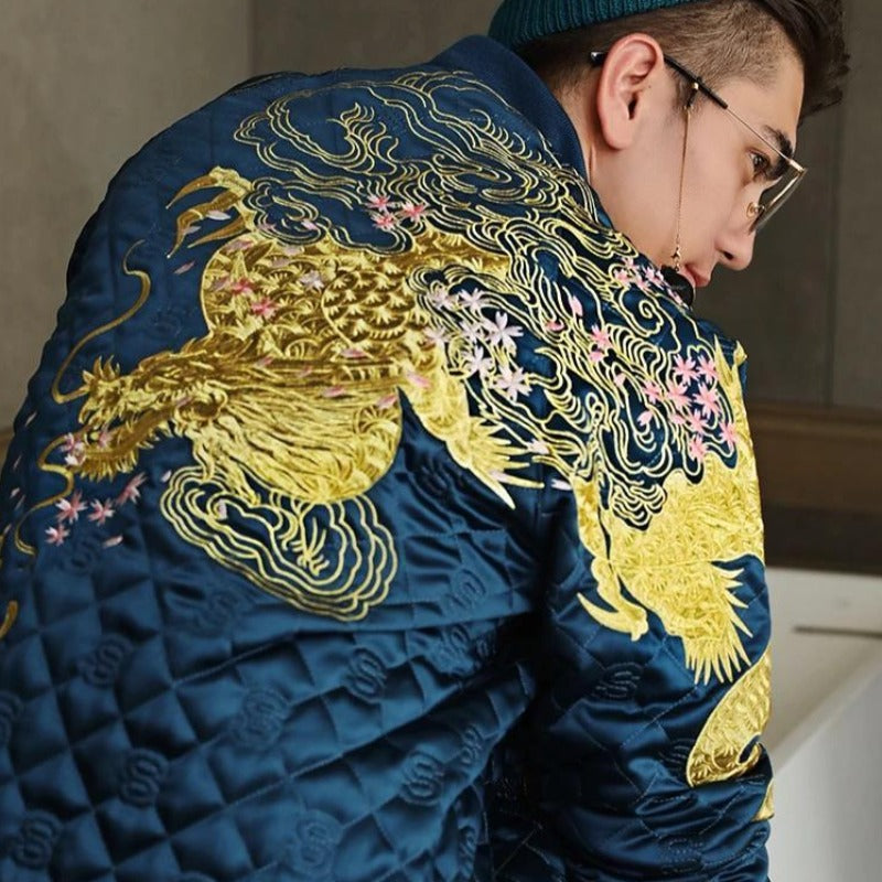 Veste Dragon Brodé Or | MJ FRANKO