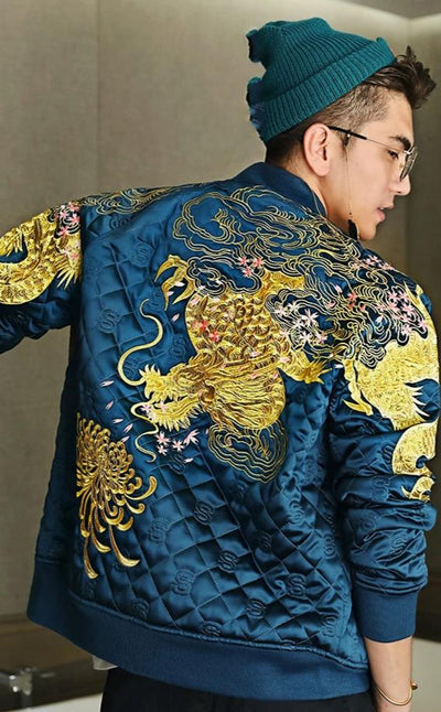 Veste Dragon Brodé Or | MJ FRANKO