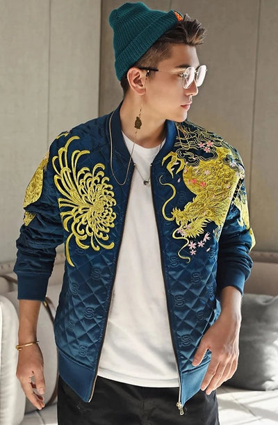 Veste Dragon Brodé Or | MJ FRANKO