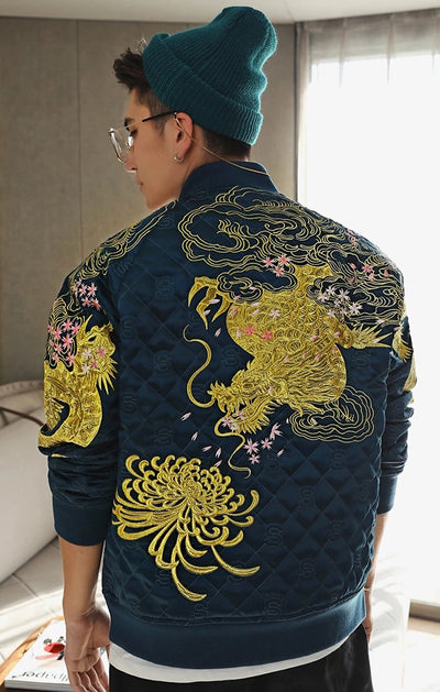 Veste Dragon Brodé Or | MJ FRANKO