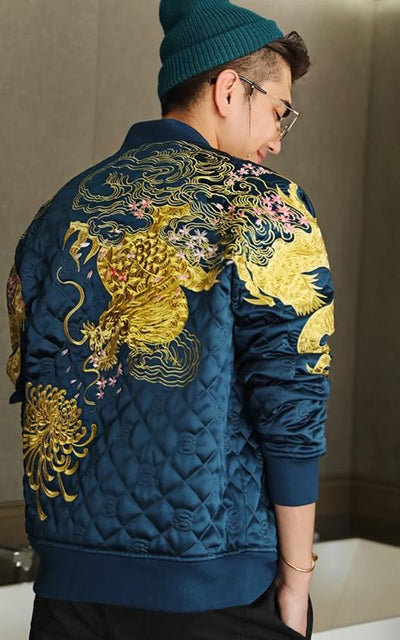 Veste Dragon Brodé Or | MJ FRANKO