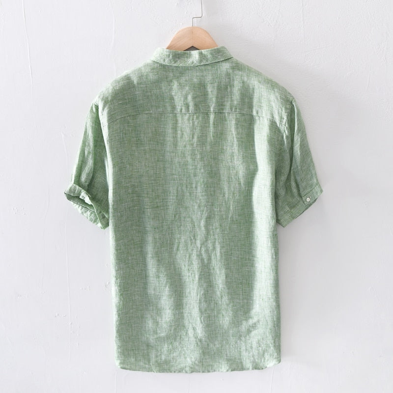 Chemise en Lin Homme à Manche Courte | MJ FRANKO