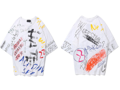 T Shirt Streetwear Graffiti Homme