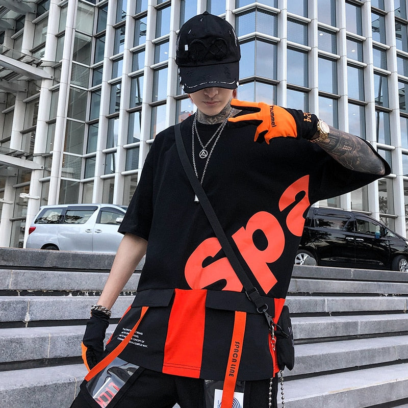 T Shirt Streetwear Avec Poches Homme