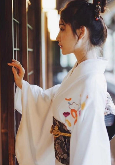 Yukata Blanc Pour Femme | MJ FRANKO