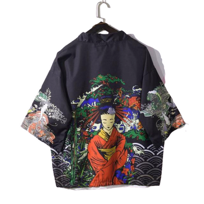 Veste Kimono Flamant Rose | MJ FRANKO