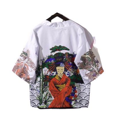 Veste Kimono Flamant Rose | MJ FRANKO
