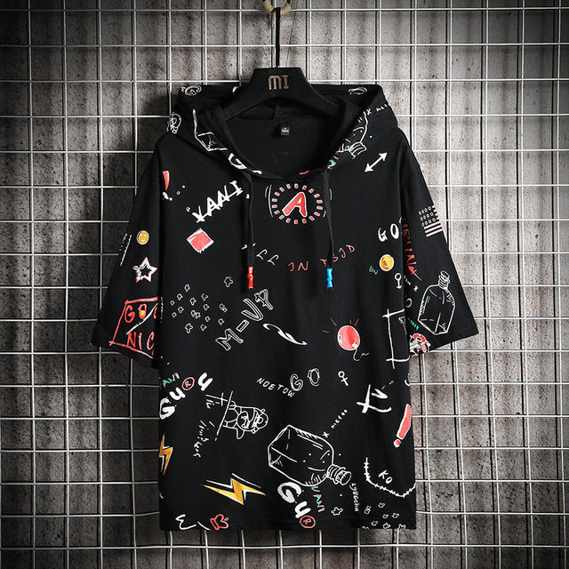 T Shirt Streetwear a Capuche
