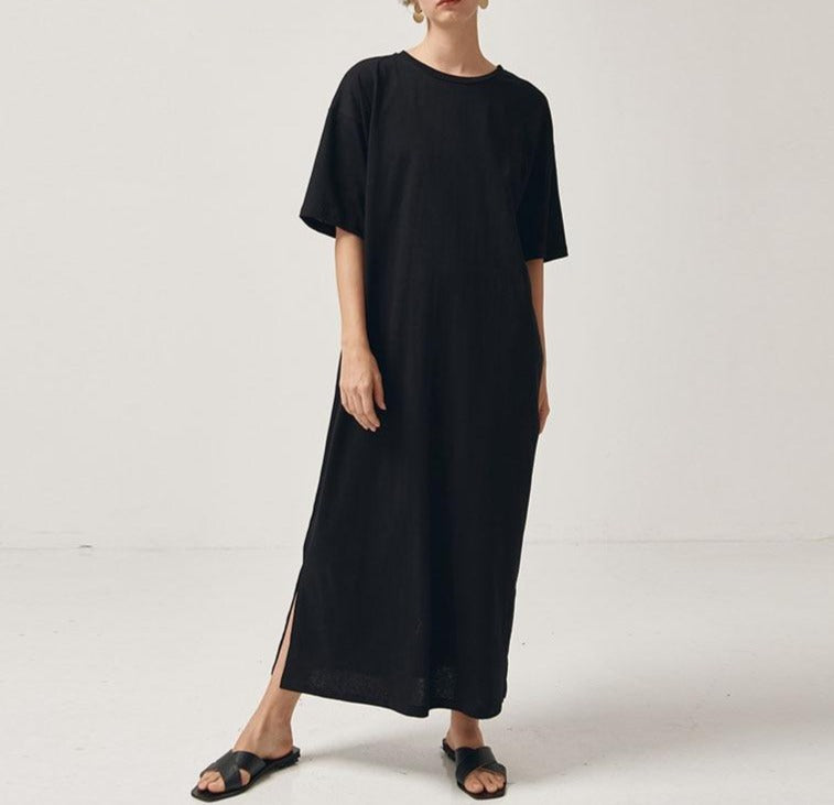 T Shirt Robe Longue Femme Manche Courte | MJ FRANKO