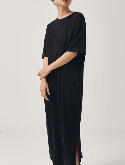 T Shirt Robe Longue Femme Manche Courte | MJ FRANKO