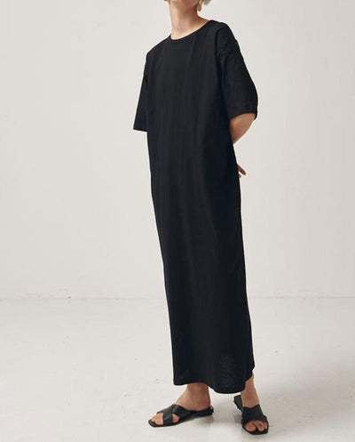 T Shirt Robe Longue Femme Manche Courte | MJ FRANKO