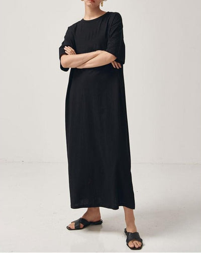 T Shirt Robe Longue Femme Manche Courte | MJ FRANKO