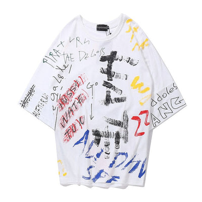 T Shirt Streetwear Graffiti Homme