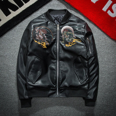 Veste Bomber Simili Cuir Japonais